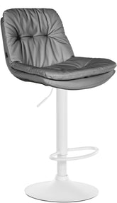 Barhocker Laurel Kunstleder wei� - grau