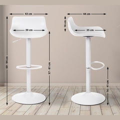 2er Set Barhocker Aveiro - weiß
