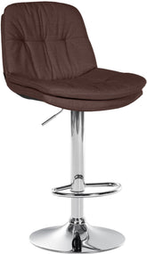 Barhocker Laurel Stoff chrom - braun