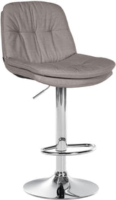 Barhocker Laurel Stoff chrom - grau by Dropshipping-Europe – Barhocker