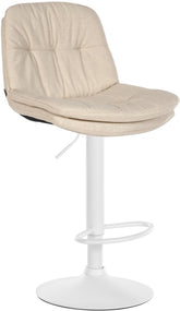 Barhocker Laurel Stoff wei� - creme by Dropshipping-Europe – Barhocker