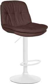 Barhocker Laurel Stoff wei� - braun by Dropshipping-Europe – Barhocker