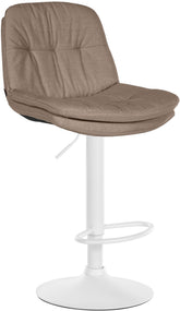 Barhocker Laurel Stoff wei� - taupe by Dropshipping-Europe – Barhocker