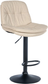 Barhocker Laurel Stoff schwarz - creme by Dropshipping-Europe – Barhocker