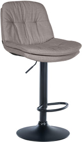 Barhocker Laurel Stoff schwarz - grau by Dropshipping-Europe – Barhocker