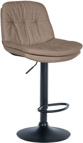 Barhocker Laurel Stoff schwarz - taupe by Dropshipping-Europe – Barhocker