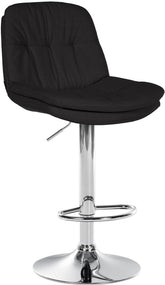 Barhocker Laurel Stoff chrom - schwarz