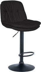 Barhocker Laurel Stoff schwarz - schwarz