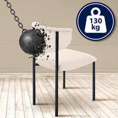 Besucherstuhl Gambell Samt - creme