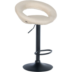 Barhocker Olinda Stoff schwarz - creme