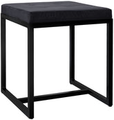 Sitzhocker Barci B Samt - schwarz