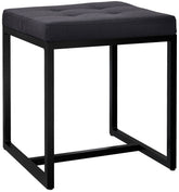 Sitzhocker Barci B Stoff - schwarz