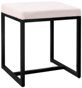 Sitzhocker Barci B Stoff - creme