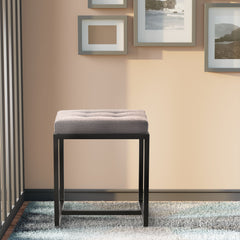 Sitzhocker Barci B Stoff - dunkelgrau