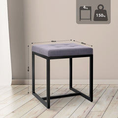 Sitzhocker Barci B Stoff - dunkelgrau