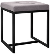 Sitzhocker Barci B Stoff - grau