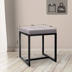 Sitzhocker Barci B Stoff - grau
