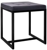 Sitzhocker Barci B Kunstleder - schwarz