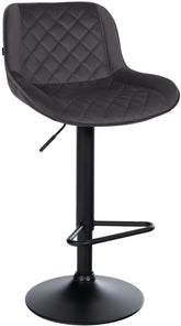 Barhocker Kasson Samt - schwarz