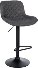 Barhocker Kasson Stoff - schwarz