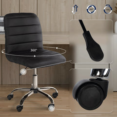 Arbeitshocker Redding Kunstleder - braun