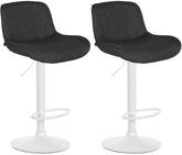 Set di 2 barhocker Solon in tessuto bianco e nero, design moderno e comfort ottimale per il tuo spazio.