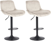 Set di 2 barhocker Solon neri in velluto, design moderno e comfort ottimale con schienale ergonomico.