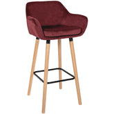 Barhocker Grant Samt - rot