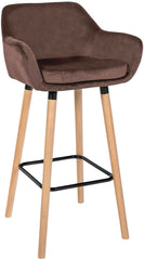 Barhocker Grant Samt - coffee