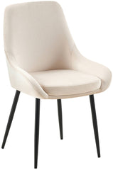 Esszimmerstuhl Elmira Samt schwarz - creme