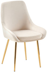 Esszimmerstuhl Elmira Samt gold - creme