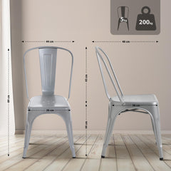 Stuhl Benedikt - silber - InfinityMarket