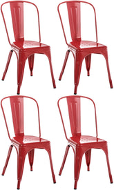 4er Set Stuhl Benedikt - rot
