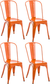 4er Set Stuhl Benedikt - orange