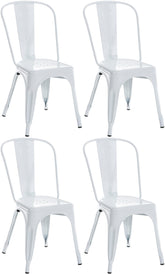 4er Set Stuhl Benedikt - weiß