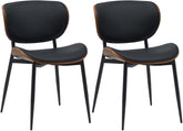 Set di 2 sedie Enid in kunstleder con struttura in metallo, design moderno e comfort ottimale per la tua sala da pranzo.