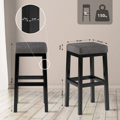 Barhocker Taylor B80 Stoff - grau - InfinityMarket