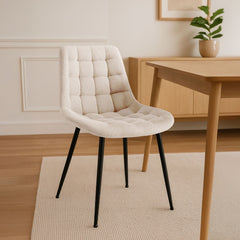 Esszimmerstuhl Sardna Cord - creme