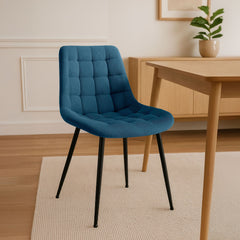 Esszimmerstuhl Sardna Cord - blau