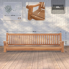 Schaukelbank Joyce 200 cm - teak