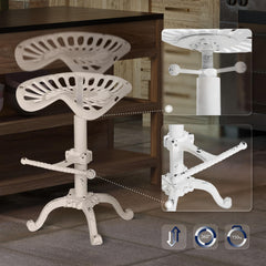 2er Set Barhocker Butch - antik weiß