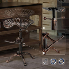 2er Set Barhocker Butch - bronze
