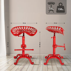 2er Set Barhocker Butch - rot