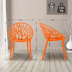 4er Set Stuhl Hope - orange