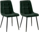 2er Set Esszimmerstuhl Tilde Samt - grün by Dropshipping-Europe – Esszimmerstühle