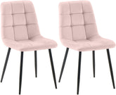 2er Set Esszimmerstuhl Tilde Samt - pink by Dropshipping-Europe – Esszimmerstühle