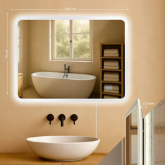 Badspiegel Jericho 70x100 ohne Bluetooth - klarglas