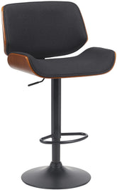 Barhocker Beverley B Stoff - walnuss/schwarz