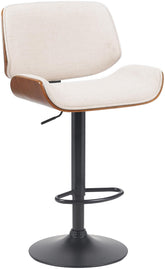 Barhocker Beverley B Stoff - walnuss/creme