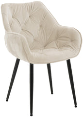 Stuhl Tanna Samt - creme